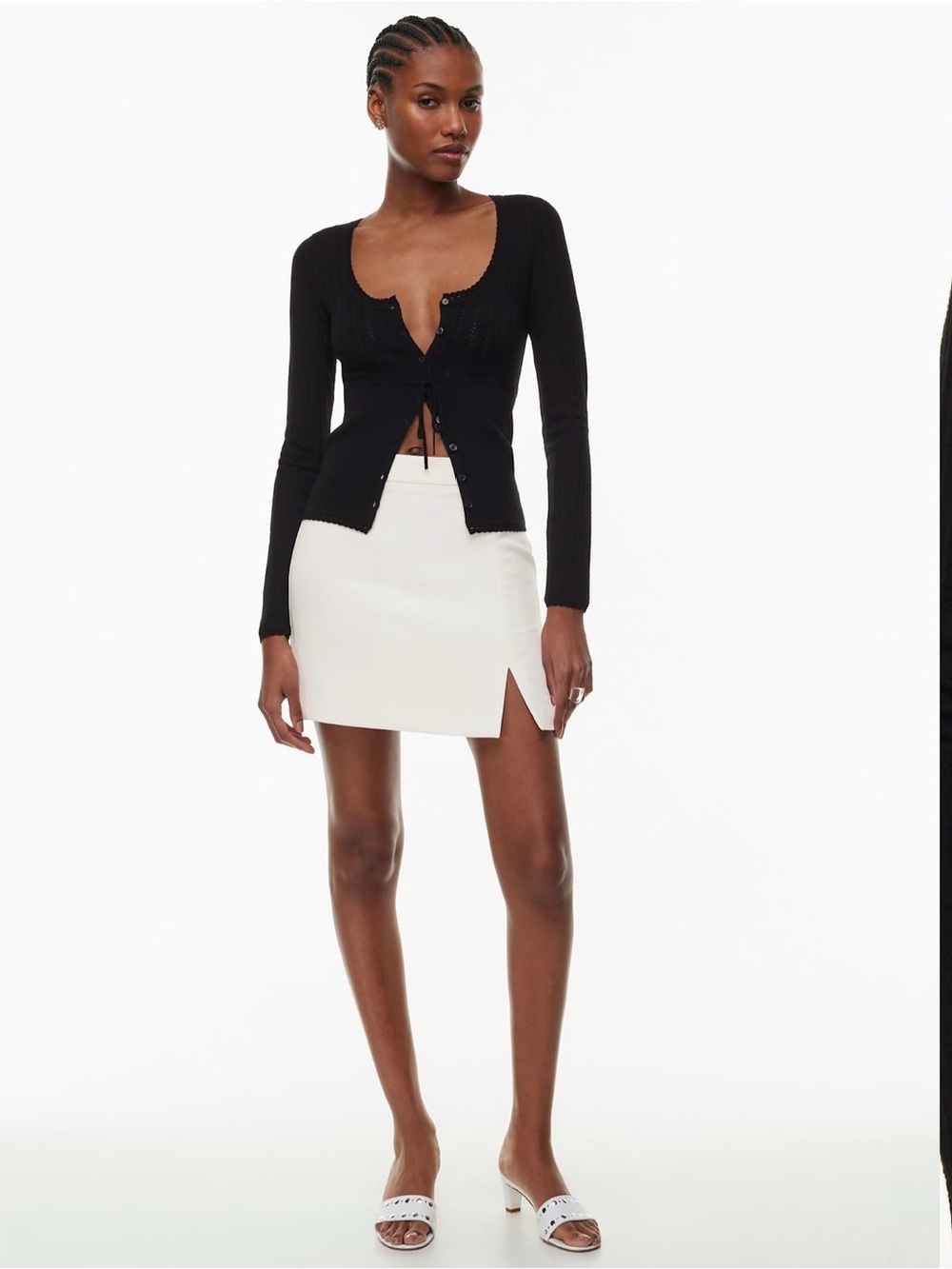 Wilfred Black Tie-Front Long Sleeve Women's top